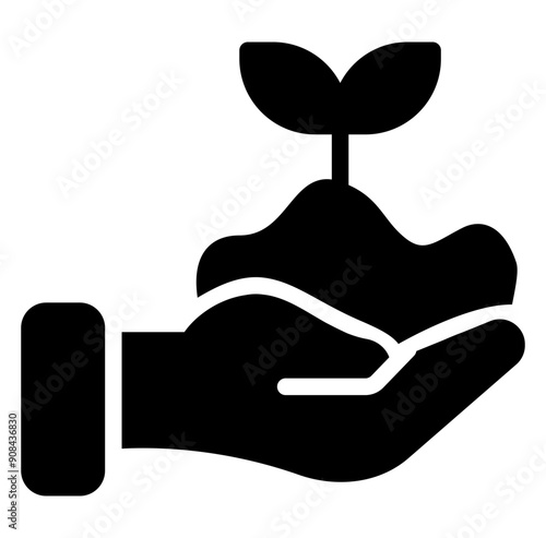 Seeding Icon in Solid Style