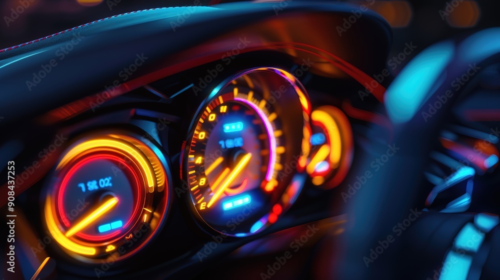car speed dashboard concept and car logo icon design car speed dashboard concept and car logo icon design