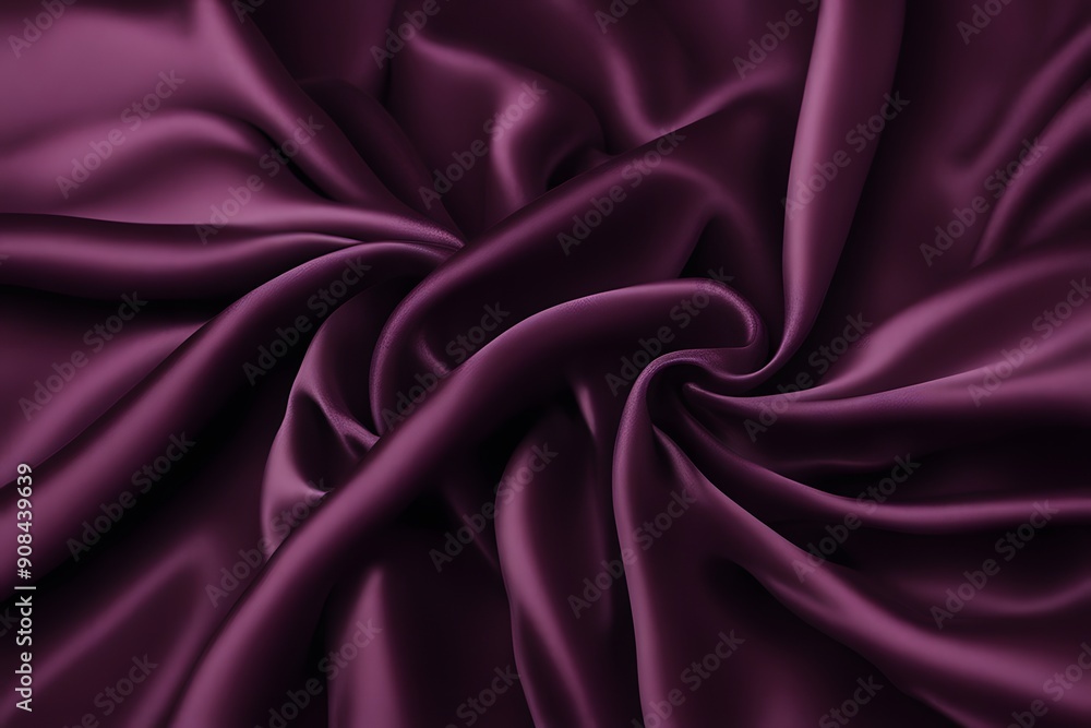 Fototapeta premium A dark plum silk fabric with a velvety opulent finish, Ai Generated