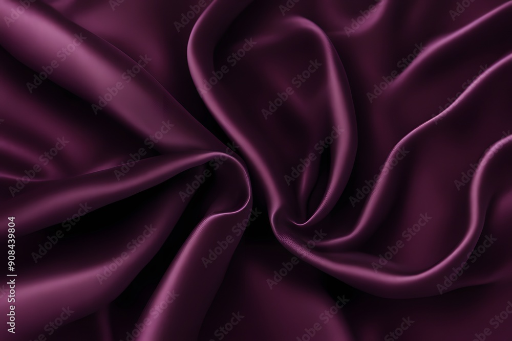 A dark plum silk fabric with a velvety opulent finish, Ai Generated A dark plum silk fabric with a velvety opulent finish, Ai Generated