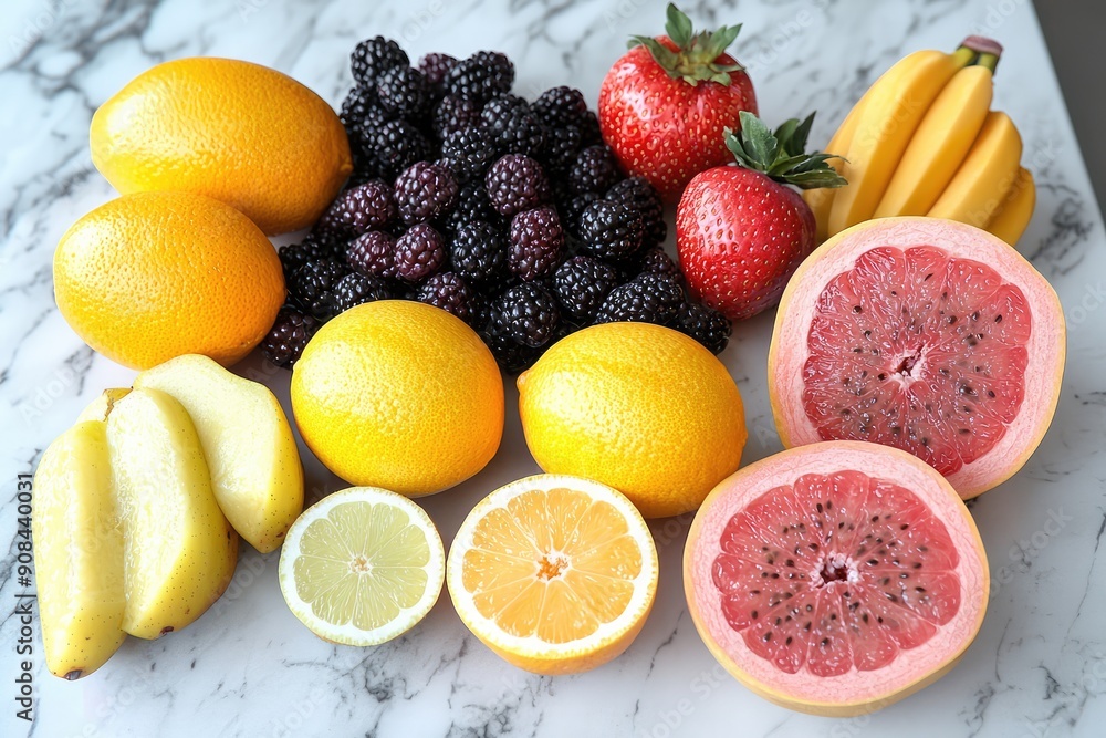 A fresh fruit with a splash of water on top A fresh fruit with a splash of water on top