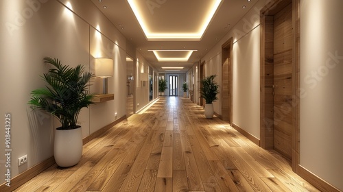 Modern Hotel Corridor Interior Design