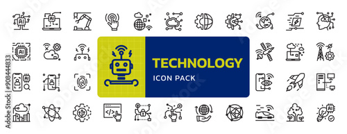 Technology Icon Pack, Vector Icon Set