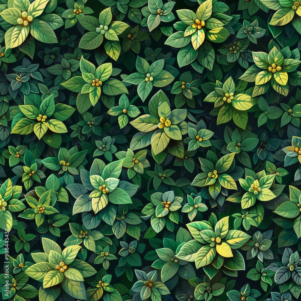 Green Leaves Texture Illustration Green Leaves Texture Illustration