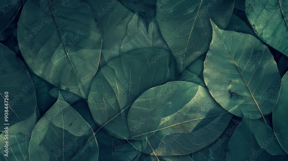 A close-up of a pile of leaves. A close-up of a pile of leaves.