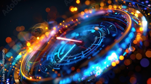 The speedometer abstract light color background 