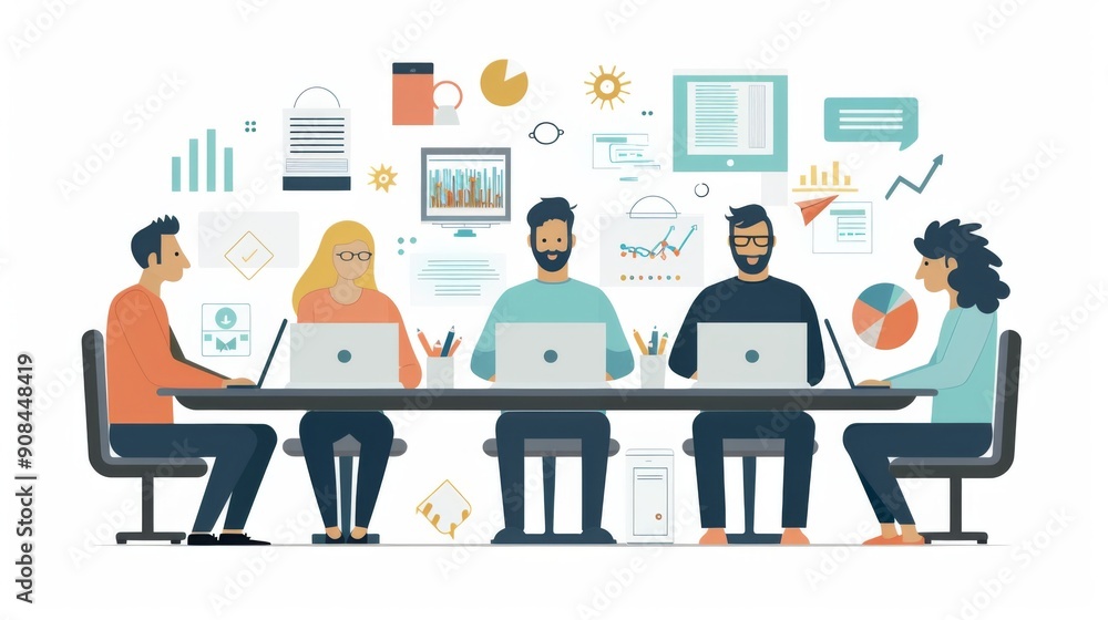 Teamwork and Collaboration in a Modern Office Setting Teamwork and Collaboration in a Modern Office Setting