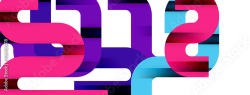 Lines, abstract letter style design background. Geometric vector Illustration For Wallpaper, Banner, Background, Card, Book Illustration, landing page