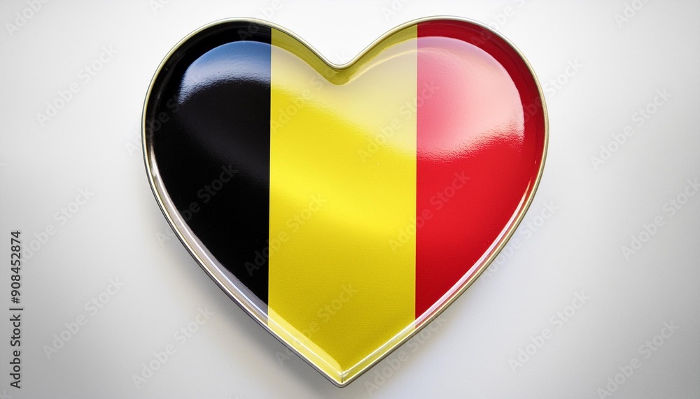 Fototapeta premium BELGIUM FLAG IN LOVE