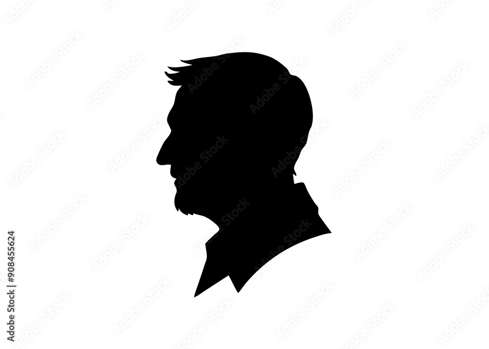 Classic and Modern Old Man Profile Silhouettes for Artwork and Graphics Classic and Modern Old Man Profile Silhouettes for Artwork and Graphics