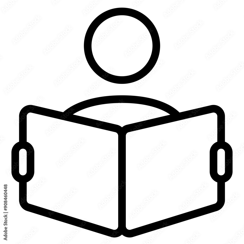 Read Icon in Line Style Read Icon in Line Style