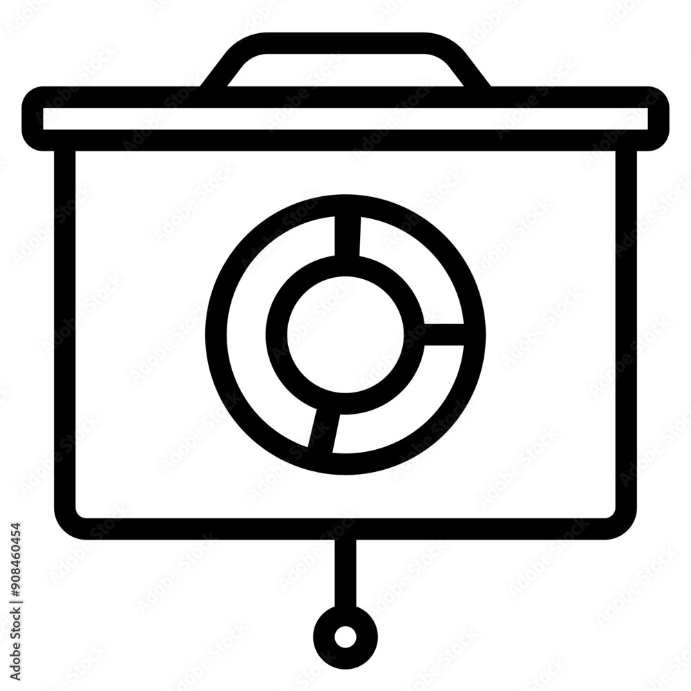 Presentation Icon in Line Style Presentation Icon in Line Style