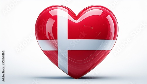 Free Download  DENMARK FLAG IN LOVE - GFXLoad