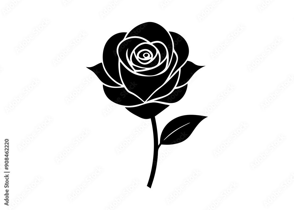 Rose Silhouettes and Botanical Art: Classic Black and White Illustrations Rose Silhouettes and Botanical Art: Classic Black and White Illustrations