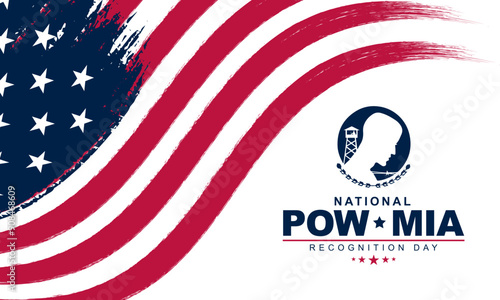 National POW MIA Recognition Day Background Vector Illustration