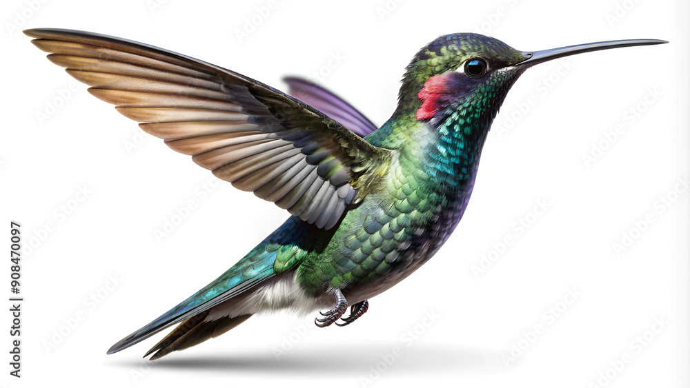 Obraz premium Hummingbird, calibri. Bird of paradise. Generative Ai.