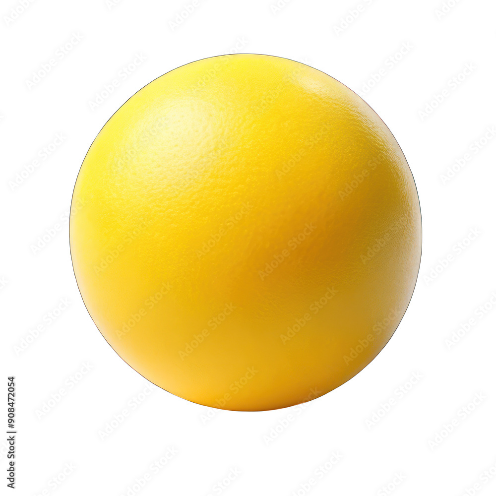 Yellow ping pong ball isolated on transparent background Yellow ping pong ball isolated on transparent background