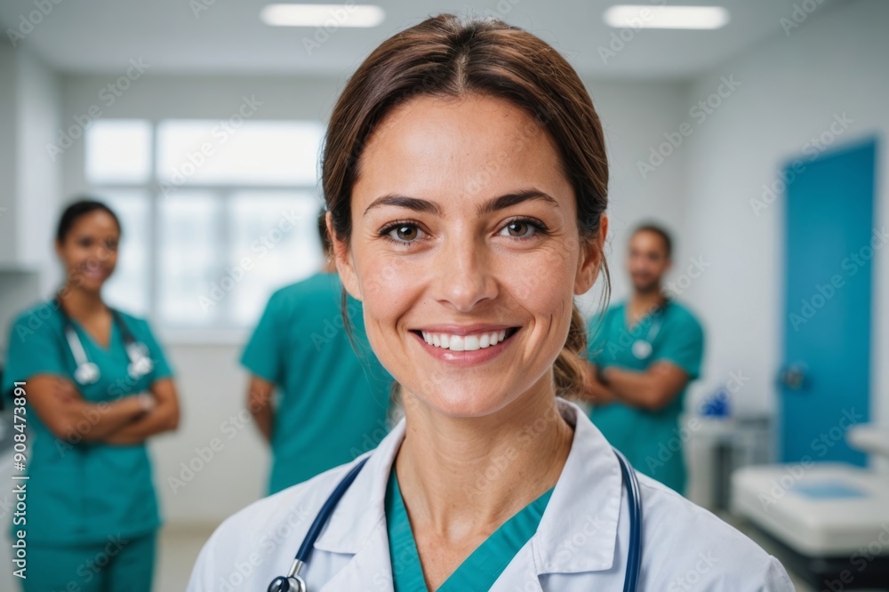 Smiling medical worker portrait Smiling medical worker portrait