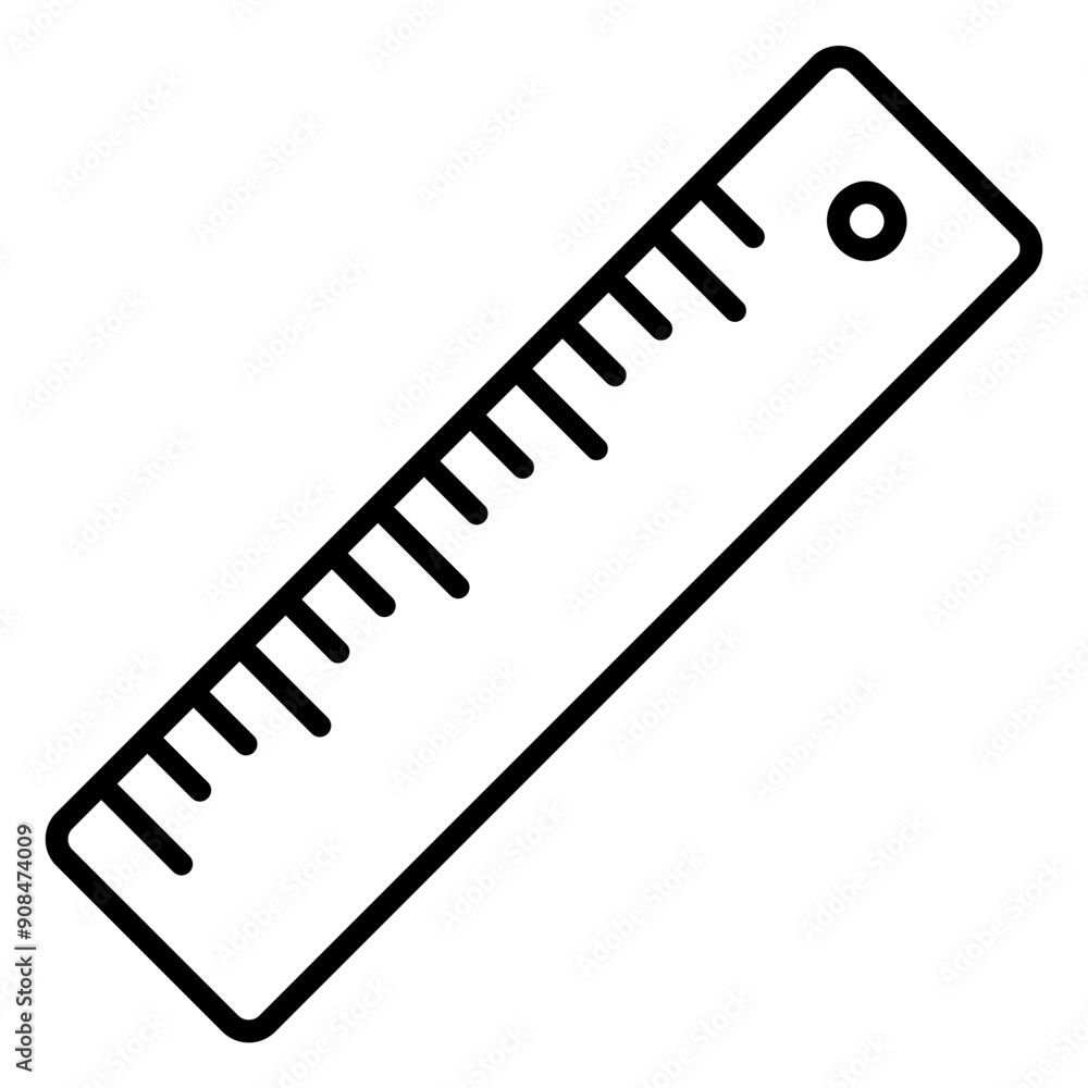 Ruler icon for measuring length and drawing Ruler icon for measuring length and drawing