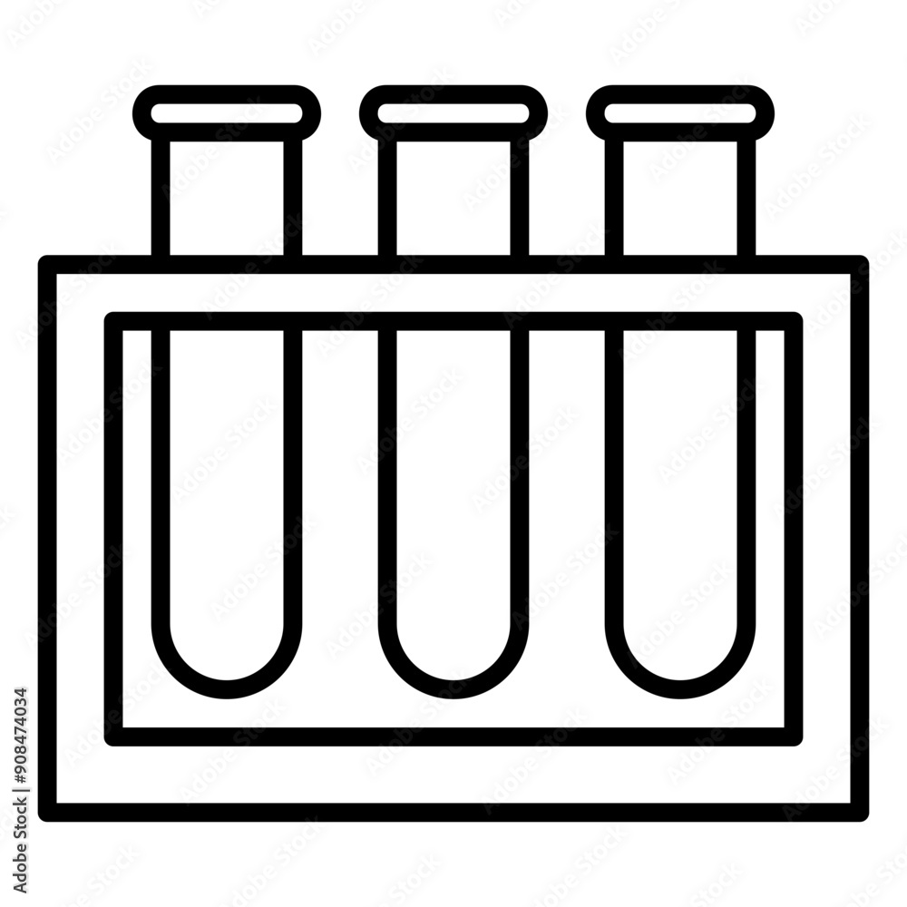Test tube icon for scientific experiments in the laboratory Test tube icon for scientific experiments in the laboratory