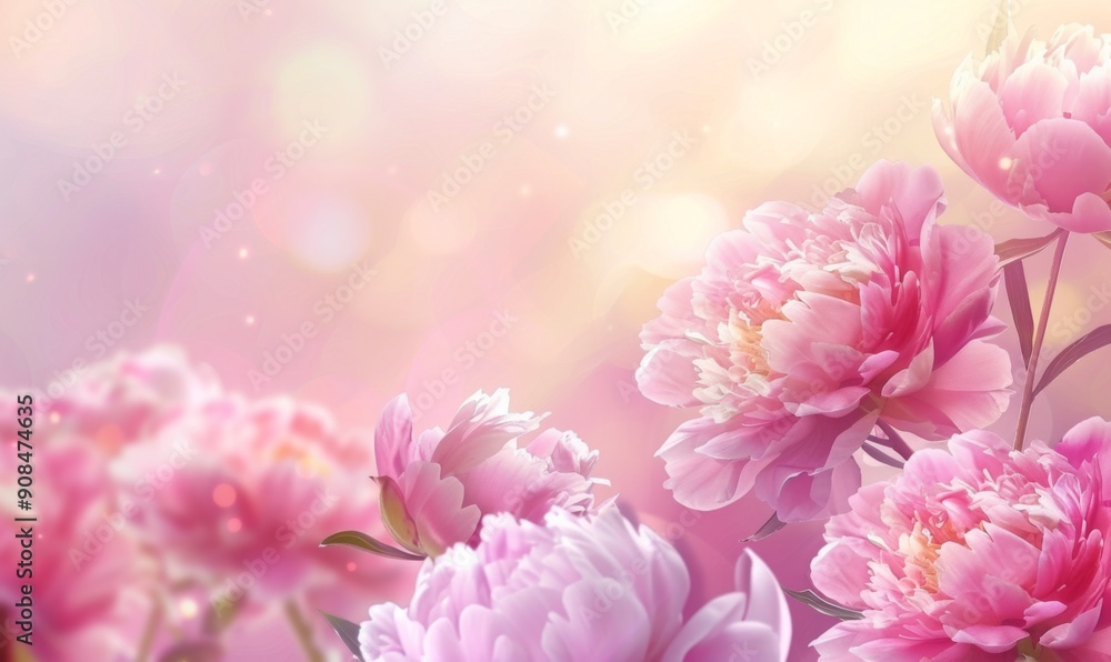 Background with beautiful pink peonies Background with beautiful pink peonies