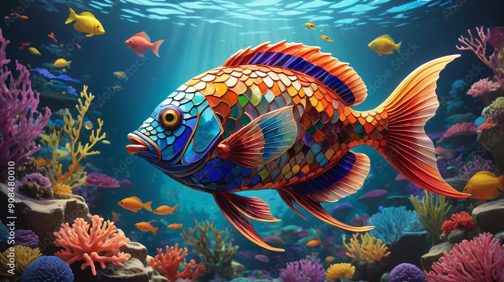 Fototapeta premium fish and coral