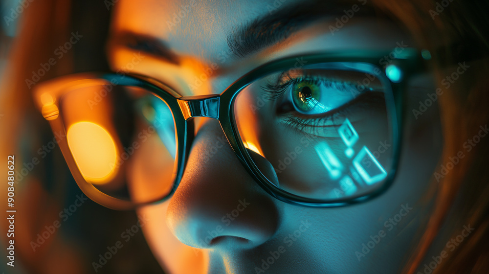 A woman with glasses is looking at the camera A woman with glasses is looking at the camera