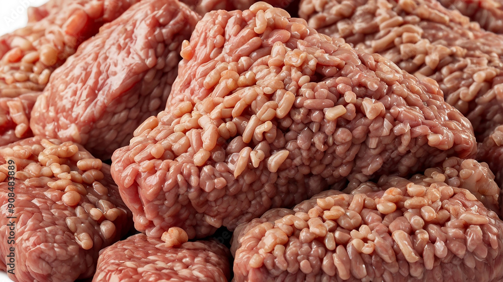 minced meat, pork, beef, forcemeat, clipping path, isolated on white background, minced meat, pork, beef, forcemeat, clipping path, isolated on white background,