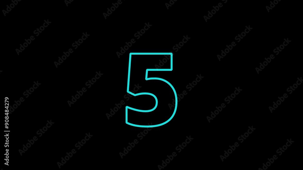 Countdown from 10 to 0 on black background Countdown from 10 to 0 on black background