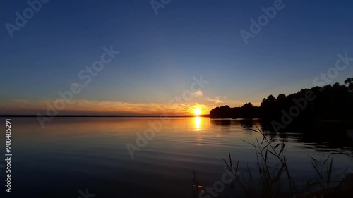 sunset over lake