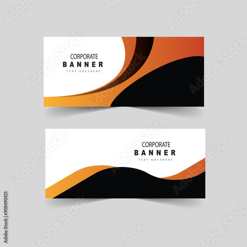 Print banners of standard size with a place for photos. Business ad banner. Vertical, horizontal and square template. vector illustration