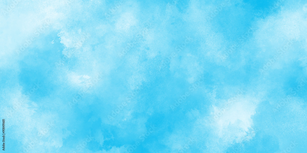 Hand painted abstract soft sky blue watercolor sky and clouds, Watercolor illustration art marble painting sky, soft light blue abstract gradient sky watercolor background wallpaper with clouds. Hand painted abstract soft sky blue watercolor sky and clouds, Watercolor illustration art marble painting sky, soft light blue abstract gradient sky watercolor background wallpaper with clouds.