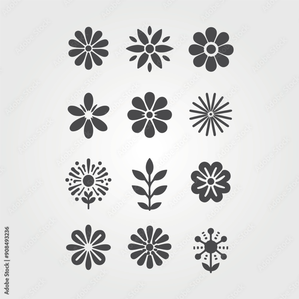 Flat vector trees set. Tree icons are set in a modern flat style. Flat vector trees set. Tree icons are set in a modern flat style.