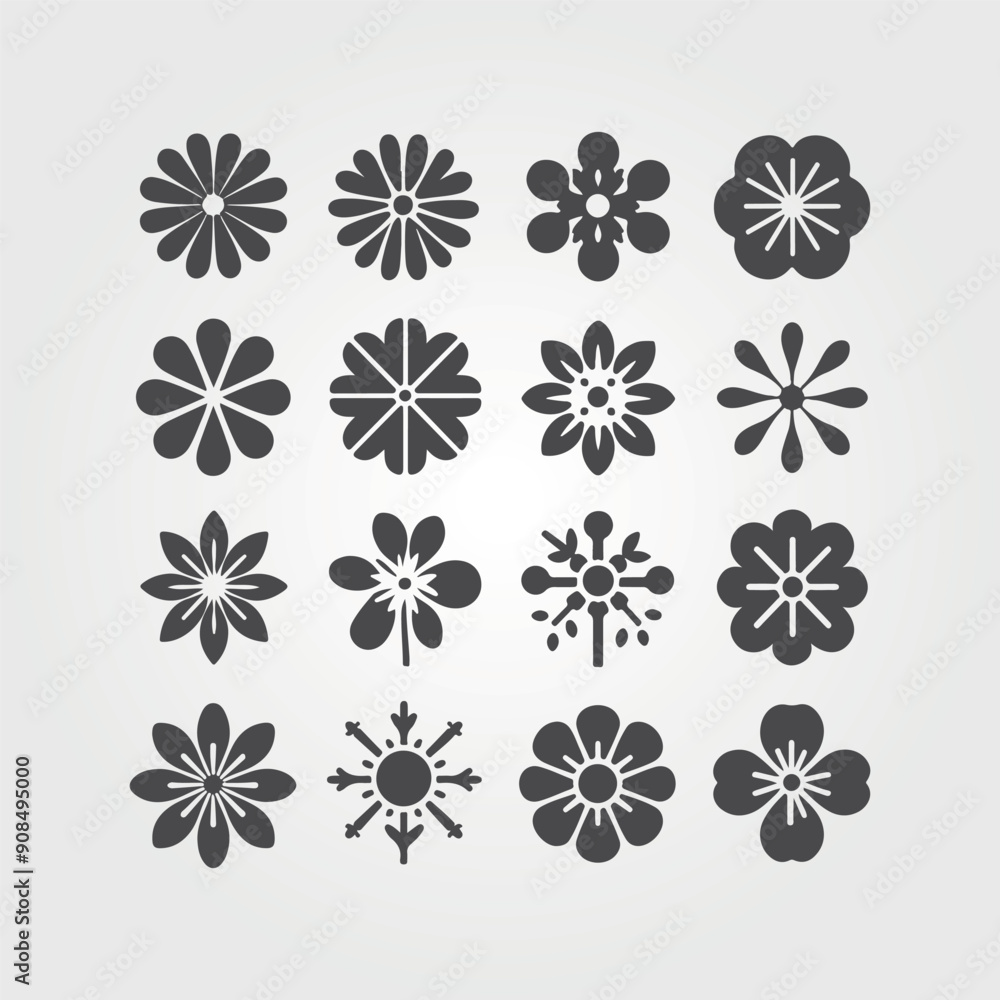 Flat vector trees set. Tree icons are set in a modern flat style. Flat vector trees set. Tree icons are set in a modern flat style.
