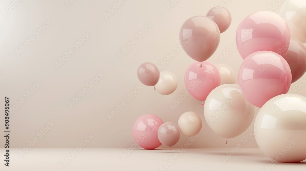 a balloon background in an aesthetic minimalism style. a balloon background in an aesthetic minimalism style.