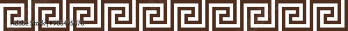 Greek key seamless border pattern collection. Decorative ancient meander, Greece ornament with repeated geometric motifs. Vector EPS10.