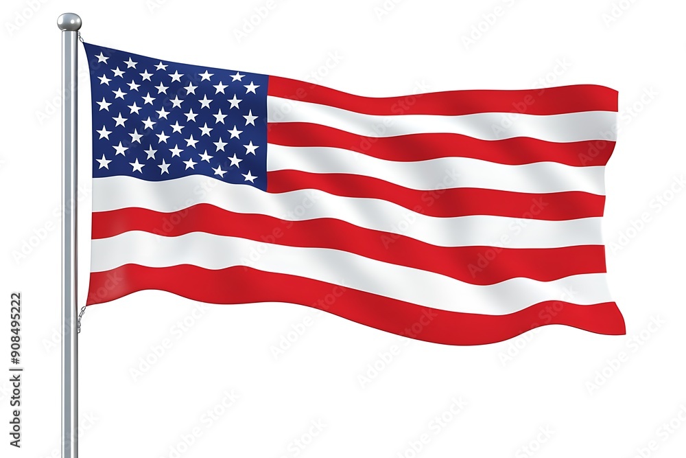 3D illustration. Flag of USA 3D illustration. Flag of USA
