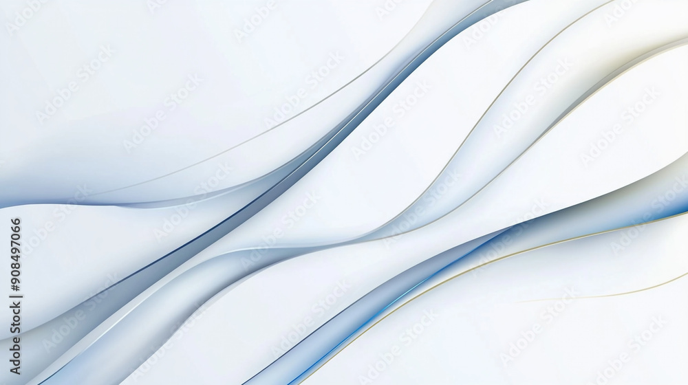 Fototapeta premium abstract white luxury wave gold line white background.