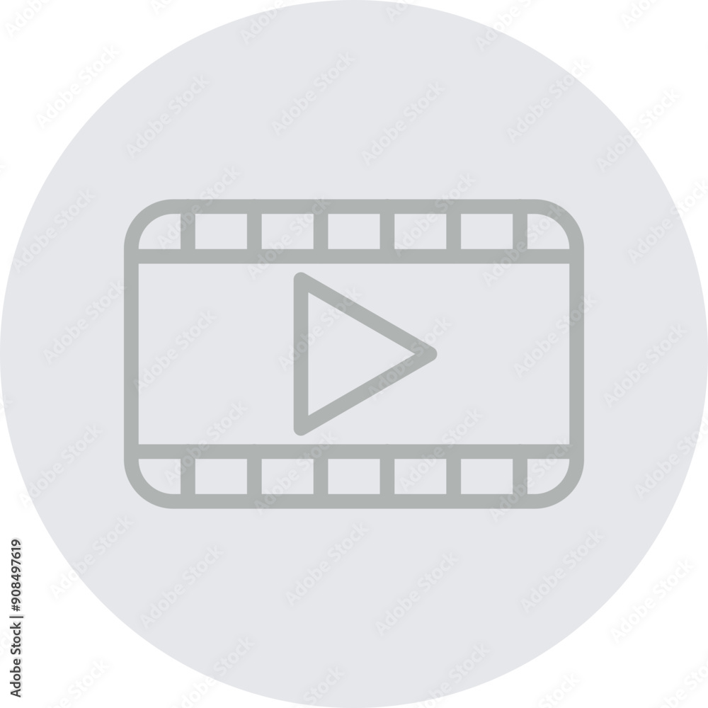 Film Advertising Vector Line Grey Circle Grey Film Advertising Vector Line Grey Circle Grey