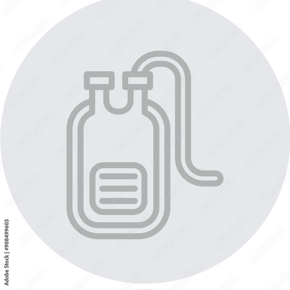 Blood Bag Vector Line Grey Circle Grey Blood Bag Vector Line Grey Circle Grey