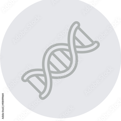 DNA Vector Line Grey Circle Grey