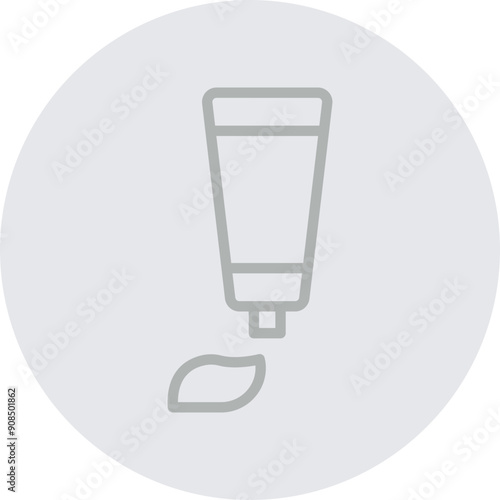 Ointment Vector Line Grey Circle Grey