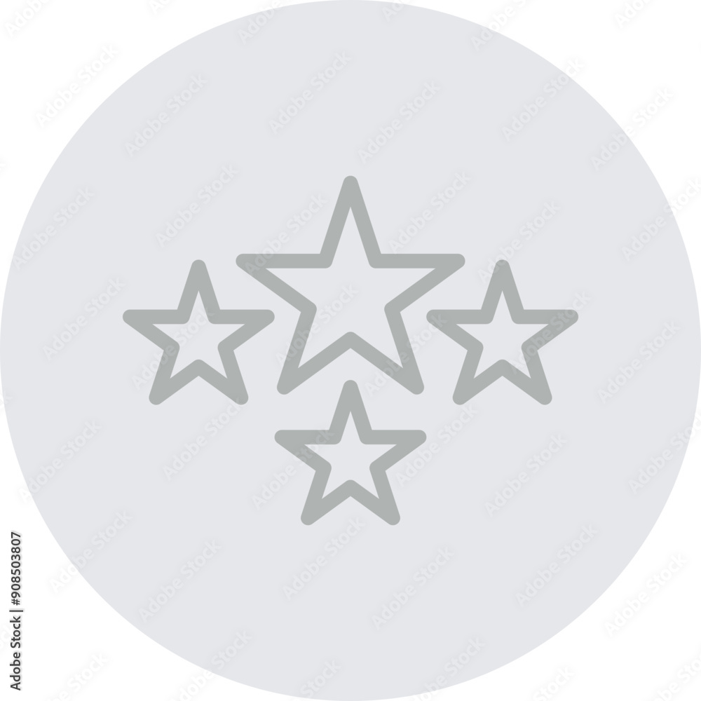 Star Vector Line Grey Circle Grey Star Vector Line Grey Circle Grey