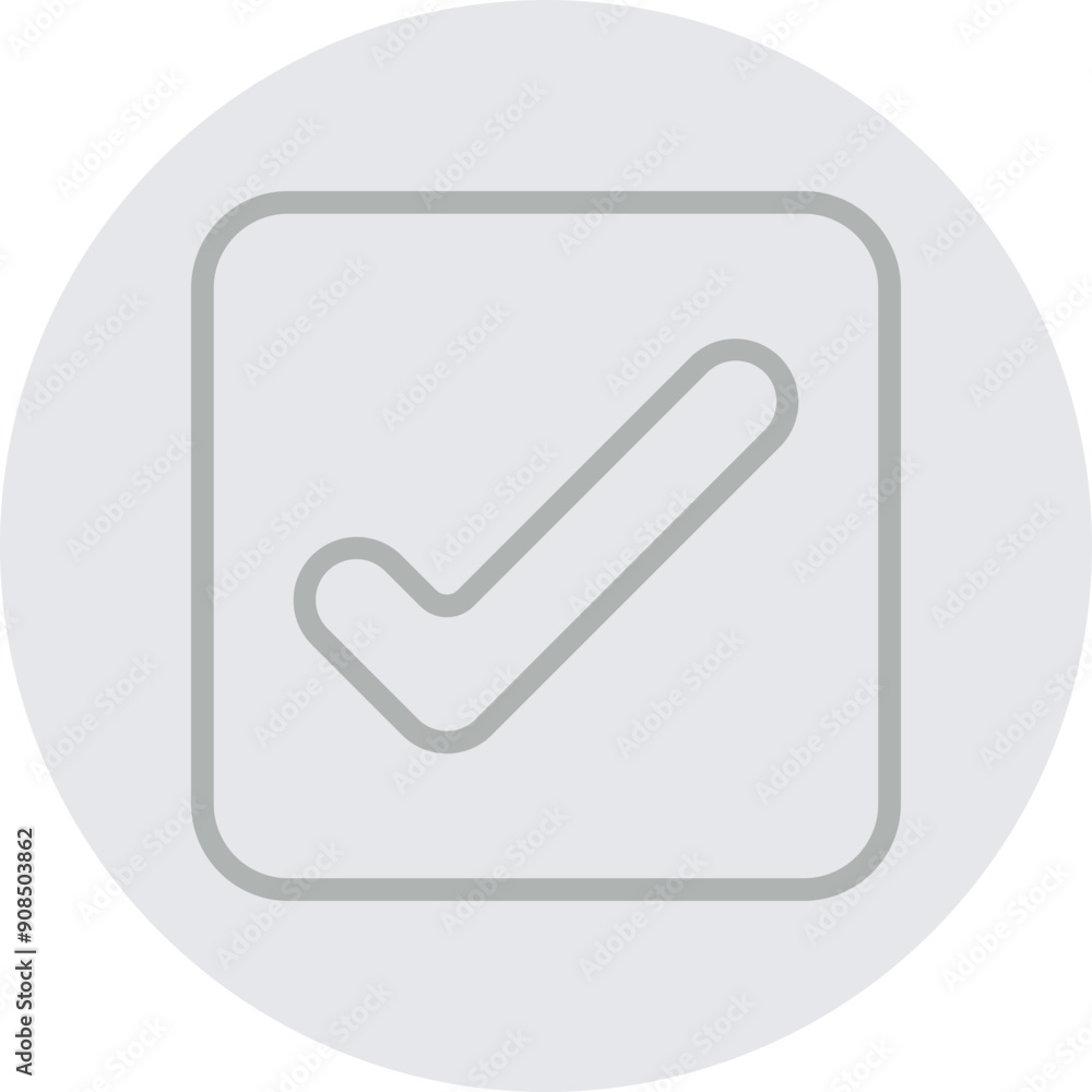 Tick Vector Line Grey Circle Grey Tick Vector Line Grey Circle Grey