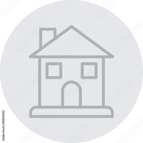 Lodge Vector Line Grey Circle Grey