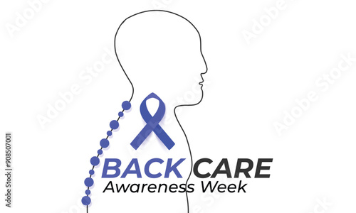 Back Care Awareness Week. background, banner, card, poster, template. Vector illustration.