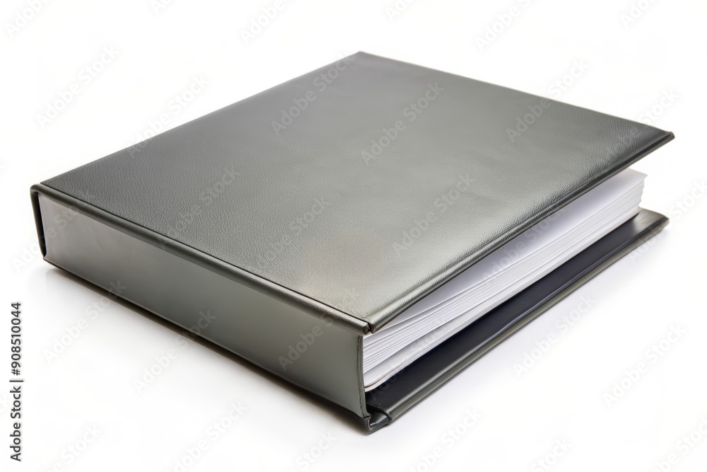 Closed Book with Gray Cover on White Background. Closed Book with Gray Cover on White Background.