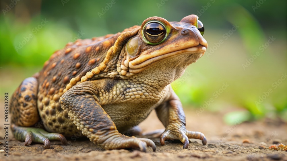 Fototapeta premium Closeup of a toad with a curious expression.