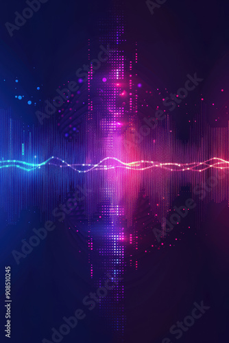 Futuristic Blue and Purple Background Illustration