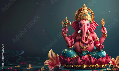 Ananta Chaturdashi copy space background photo